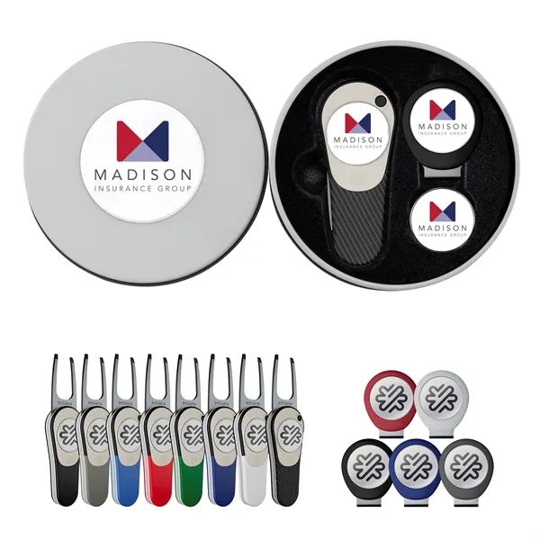 Pitchfix Icon Golf Divot Tool Deluxe Gift Set w/ Hat Clip - Pitchfix Icon Golf Divot Tool Deluxe Gift Set w/ Hat Clip - Image 0 of 6