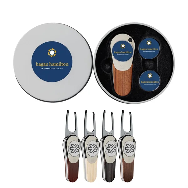 Pitchfix Woodie Golf Divot Tool Deluxe Gift Set - Pitchfix Woodie Golf Divot Tool Deluxe Gift Set - Image 1 of 5