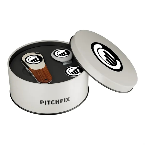 Pitchfix Woodie Golf Divot Tool Deluxe Gift Set w/ Hat Clip - Pitchfix Woodie Golf Divot Tool Deluxe Gift Set w/ Hat Clip - Image 1 of 6