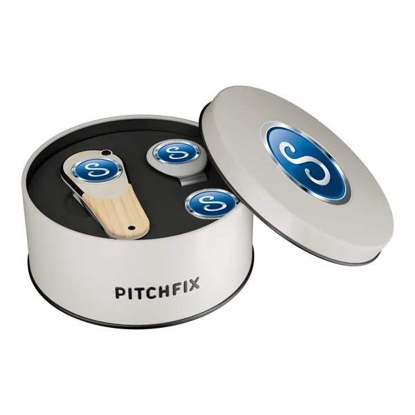 Pitchfix Woodie Golf Divot Tool Deluxe Gift Set w/ Hat Clip - Pitchfix Woodie Golf Divot Tool Deluxe Gift Set w/ Hat Clip - Image 4 of 6