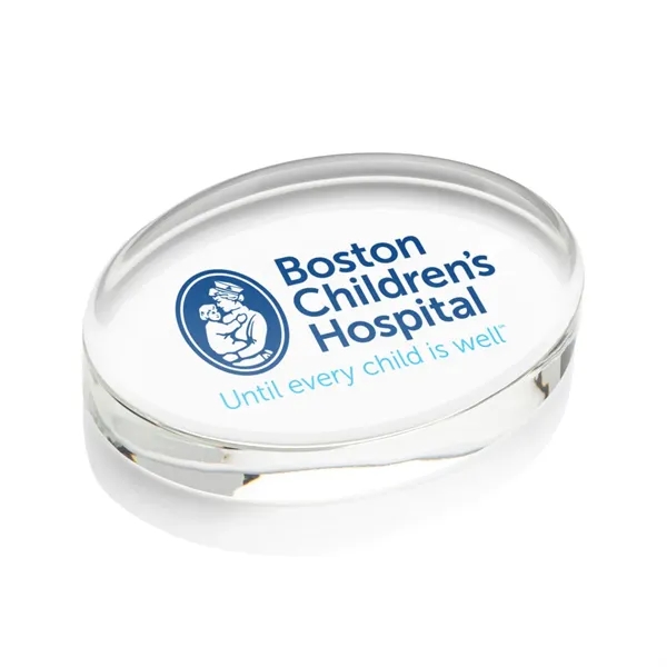 Logan Oval VividPrint™ Paperweight - Logan Oval VividPrint™ Paperweight - Image 2 of 5