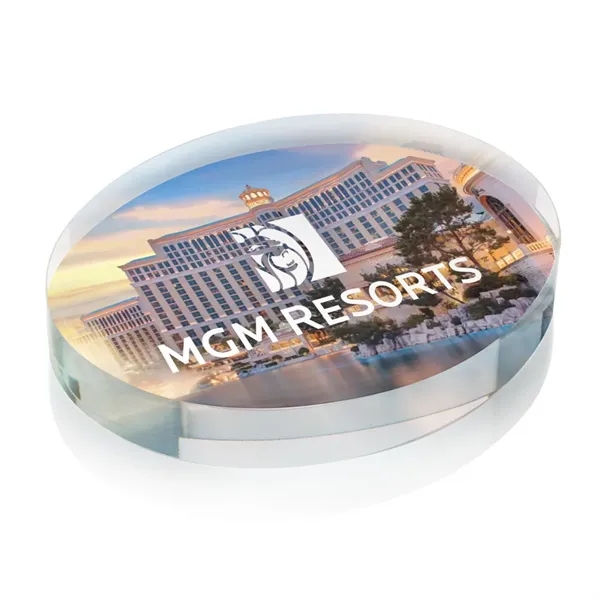 Logan Oval VividPrint™ Paperweight - Logan Oval VividPrint™ Paperweight - Image 4 of 5
