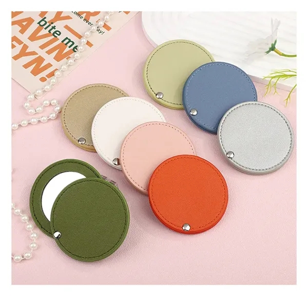 PU Leather Compact Mirror - PU Leather Compact Mirror - Image 0 of 7
