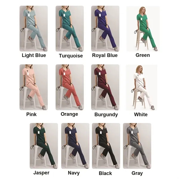 Women's Cool Stretch V-Neck Medical Uniform - Women's Cool Stretch V-Neck Medical Uniform - Image 1 of 3