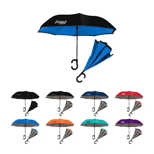 Dual-Tone Inverted Umbrella - Dual-Tone Inverted Umbrella - Image 0 of 9