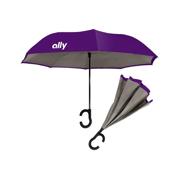 Dual-Tone Inverted Umbrella - Dual-Tone Inverted Umbrella - Image 8 of 9