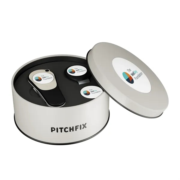 Custom Pitchfix Icon Golf Divot Tool Deluxe Gift Set w/ Hat Clip