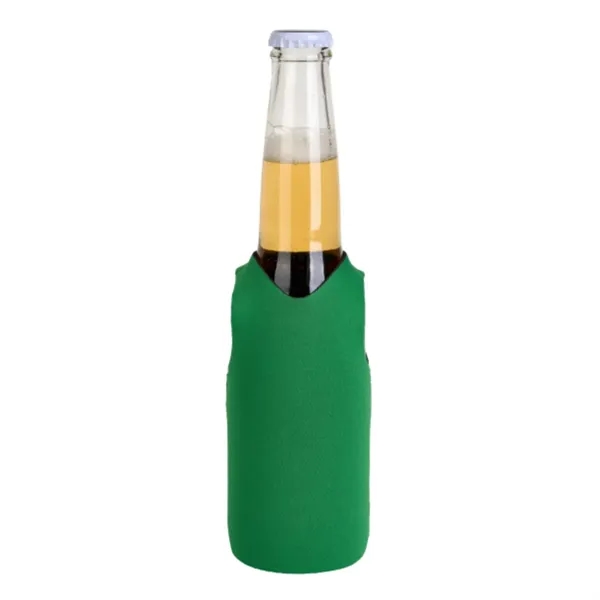 12 Oz. Neoprene V-Neck Vest Shape Collapsible Bottle Cooler - 12 Oz. Neoprene V-Neck Vest Shape Collapsible Bottle Cooler - Image 6 of 11
