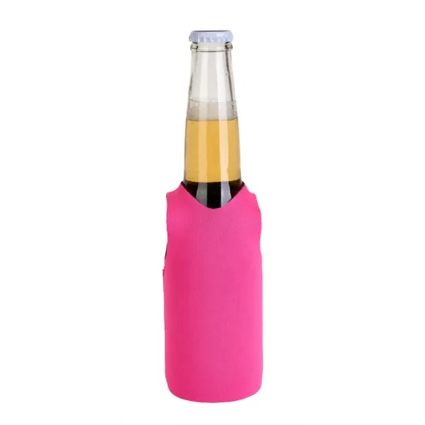 12 Oz. Neoprene V-Neck Vest Shape Collapsible Bottle Cooler - 12 Oz. Neoprene V-Neck Vest Shape Collapsible Bottle Cooler - Image 9 of 11