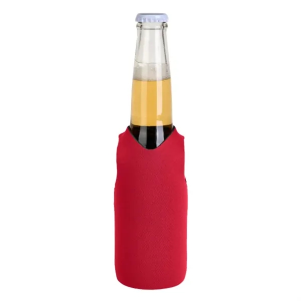 12 Oz. Neoprene V-Neck Vest Shape Collapsible Bottle Cooler - 12 Oz. Neoprene V-Neck Vest Shape Collapsible Bottle Cooler - Image 10 of 11