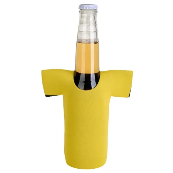 12 oz. Neoprene R-Neck T-SHIRT Collapsible Bottle Cooler - 12 oz. Neoprene R-Neck T-SHIRT Collapsible Bottle Cooler - Image 1 of 10