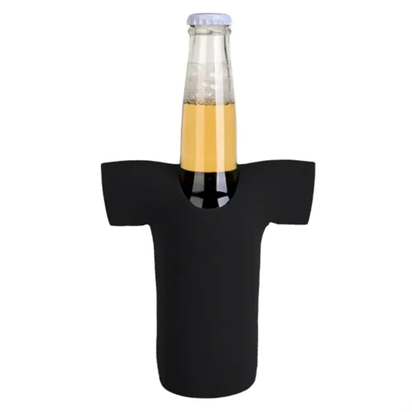 12 oz. Neoprene R-Neck T-SHIRT Collapsible Bottle Cooler - 12 oz. Neoprene R-Neck T-SHIRT Collapsible Bottle Cooler - Image 2 of 10