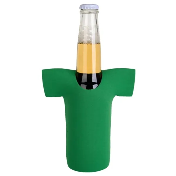 12 oz. Neoprene R-Neck T-SHIRT Collapsible Bottle Cooler - 12 oz. Neoprene R-Neck T-SHIRT Collapsible Bottle Cooler - Image 4 of 10