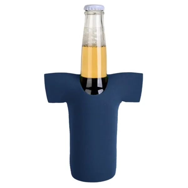 12 oz. Neoprene R-Neck T-SHIRT Collapsible Bottle Cooler - 12 oz. Neoprene R-Neck T-SHIRT Collapsible Bottle Cooler - Image 5 of 10