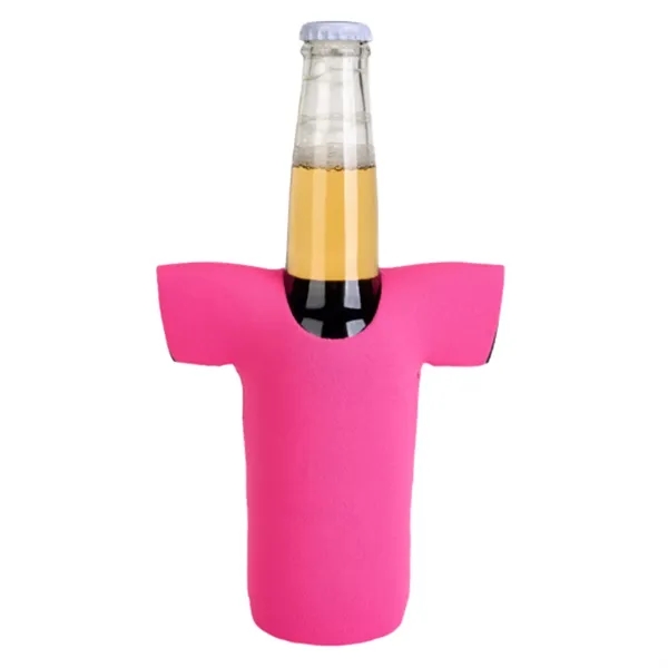12 oz. Neoprene R-Neck T-SHIRT Collapsible Bottle Cooler - 12 oz. Neoprene R-Neck T-SHIRT Collapsible Bottle Cooler - Image 7 of 10