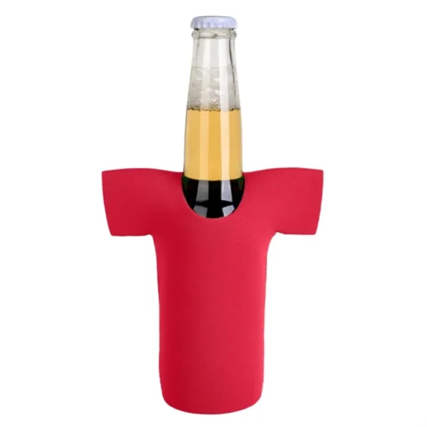 12 oz. Neoprene R-Neck T-SHIRT Collapsible Bottle Cooler - 12 oz. Neoprene R-Neck T-SHIRT Collapsible Bottle Cooler - Image 8 of 10