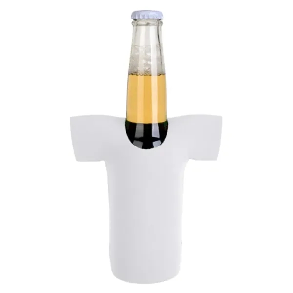 12 oz. Neoprene R-Neck T-SHIRT Collapsible Bottle Cooler - 12 oz. Neoprene R-Neck T-SHIRT Collapsible Bottle Cooler - Image 10 of 10
