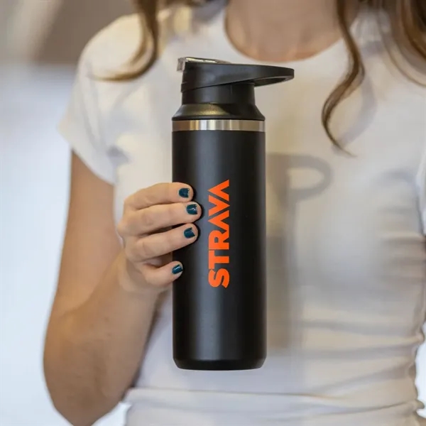Della SS Water Bottle w/Handle & Flip Top - Della SS Water Bottle w/Handle & Flip Top - Image 5 of 8