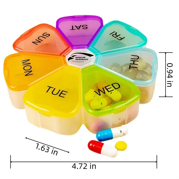 Portable Weekly Pill Organizer Travel Medicine Storage Box - Portable Weekly Pill Organizer Travel Medicine Storage Box - Image 1 of 4