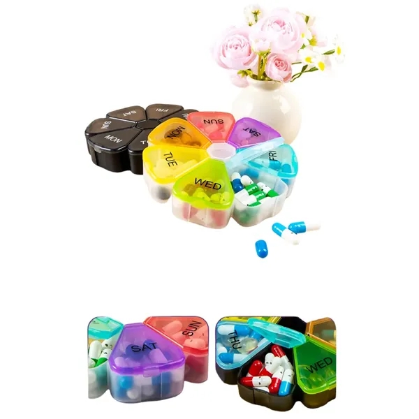 Portable Weekly Pill Organizer Travel Medicine Storage Box - Portable Weekly Pill Organizer Travel Medicine Storage Box - Image 2 of 4