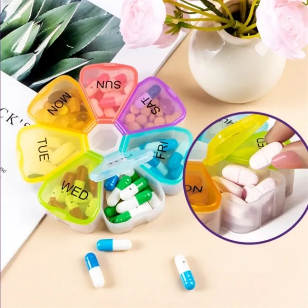 Portable Weekly Pill Organizer Travel Medicine Storage Box - Portable Weekly Pill Organizer Travel Medicine Storage Box - Image 3 of 4