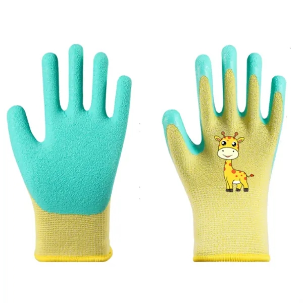 Rubber Coated Kids Gardening Safety Gloves - Rubber Coated Kids Gardening Safety Gloves - Image 2 of 3