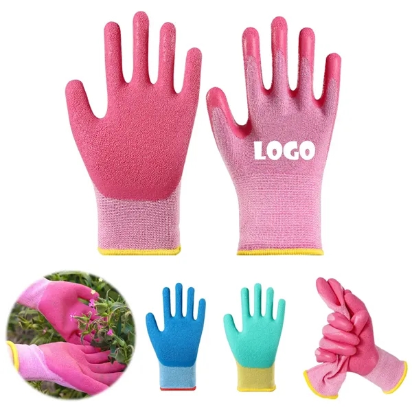 Rubber Coated Kids Gardening Safety Gloves - Rubber Coated Kids Gardening Safety Gloves - Image 0 of 3