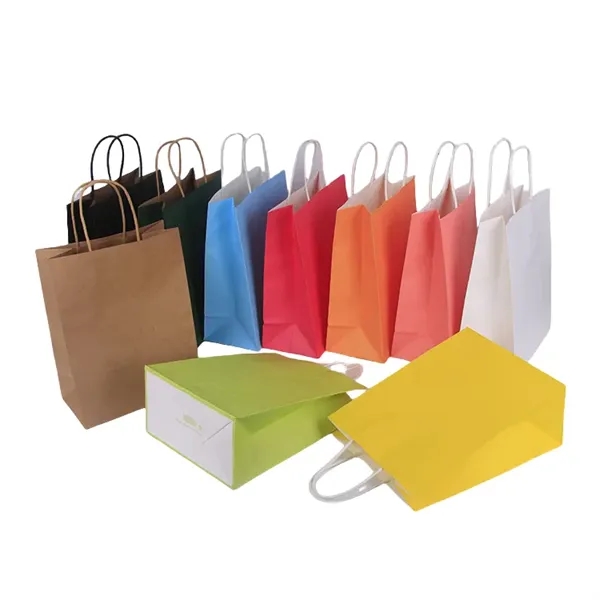 Kraft Paper Tote Bags for Retail Events and Gifting - Kraft Paper Tote Bags for Retail Events and Gifting - Image 4 of 15
