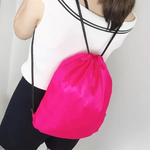 210d Polyester Drawstring Backpack - 210d Polyester Drawstring Backpack - Image 1 of 4