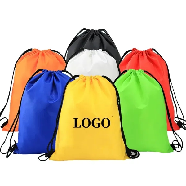 210d Polyester Drawstring Backpack - 210d Polyester Drawstring Backpack - Image 0 of 4