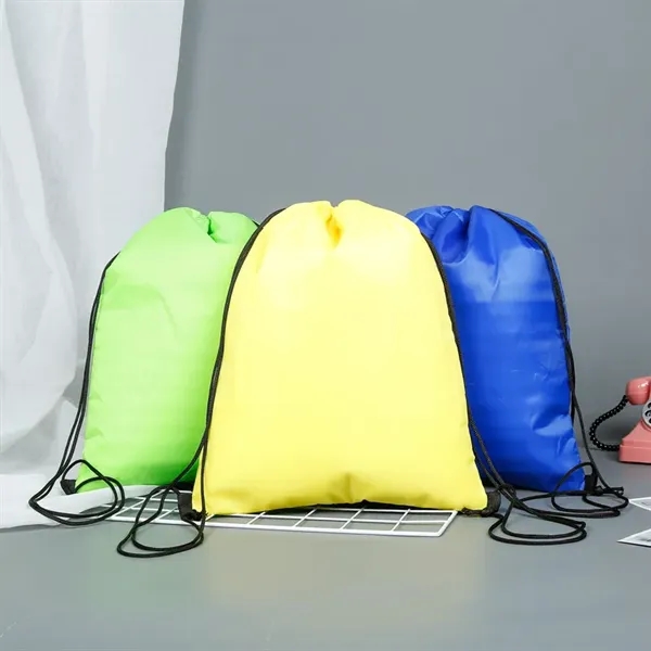 210d Polyester Drawstring Backpack - 210d Polyester Drawstring Backpack - Image 2 of 4