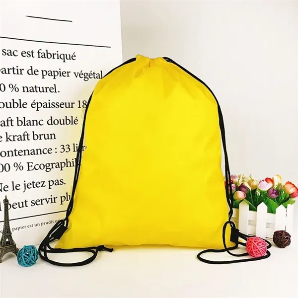 210d Polyester Drawstring Backpack - 210d Polyester Drawstring Backpack - Image 3 of 4