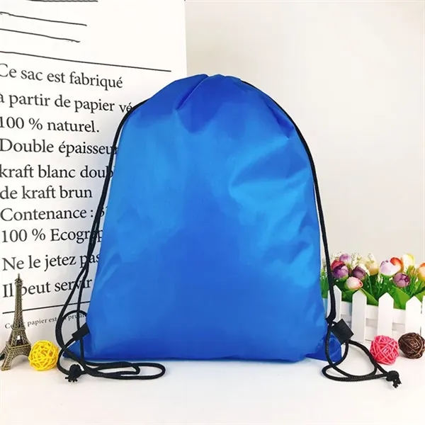 210d Polyester Drawstring Backpack - 210d Polyester Drawstring Backpack - Image 4 of 4