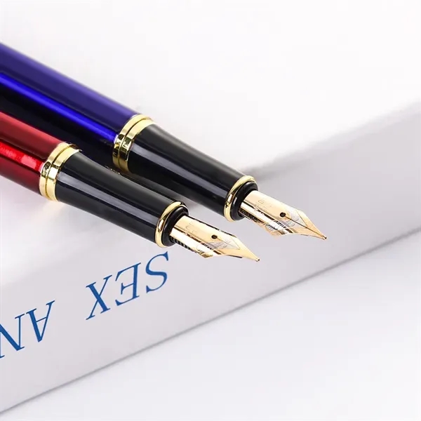 Executive Metal Fountain Pen - Corporate Gift with Logo - Executive Metal Fountain Pen - Corporate Gift with Logo - Image 1 of 7