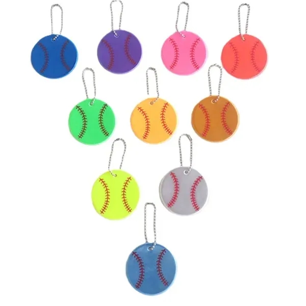 Reflective Baseball Keychain - Reflective Baseball Keychain - Image 0 of 6