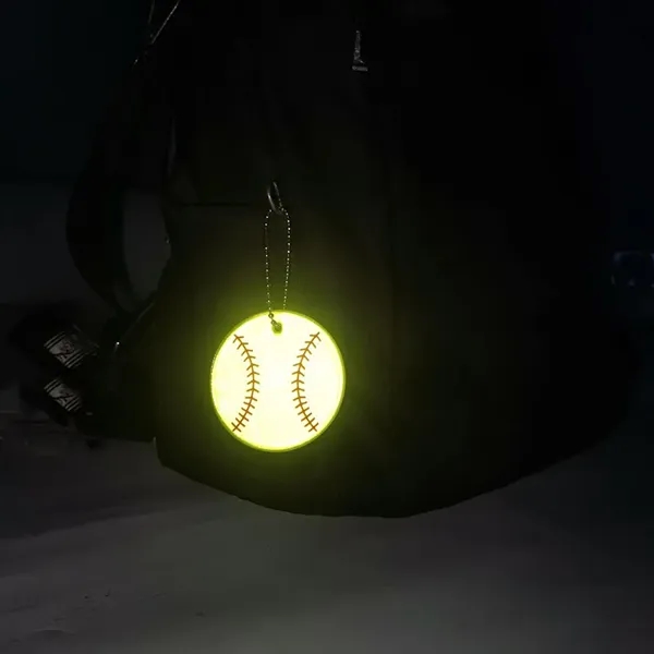 Reflective Baseball Keychain - Reflective Baseball Keychain - Image 1 of 6