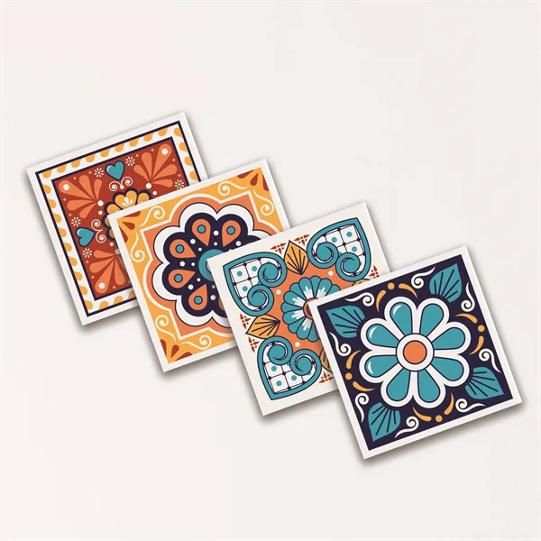 Square Absorbent Ceramic Coaster - Square Absorbent Ceramic Coaster - Image 2 of 2