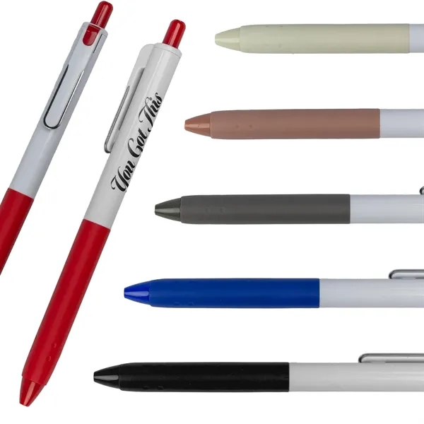 Recycled 2-Tones Pen with Long Soft Grip - Recycled 2-Tones Pen with Long Soft Grip - Image 0 of 0