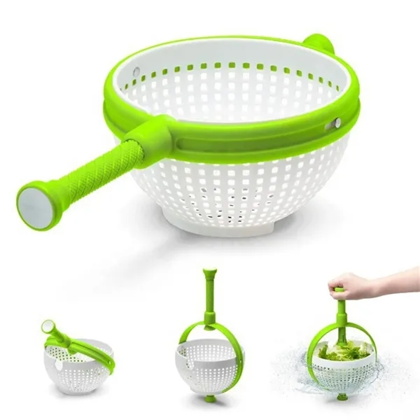 Salad Spin Drier Kitchen Vegetable Washer - Salad Spin Drier Kitchen Vegetable Washer - Image 4 of 4