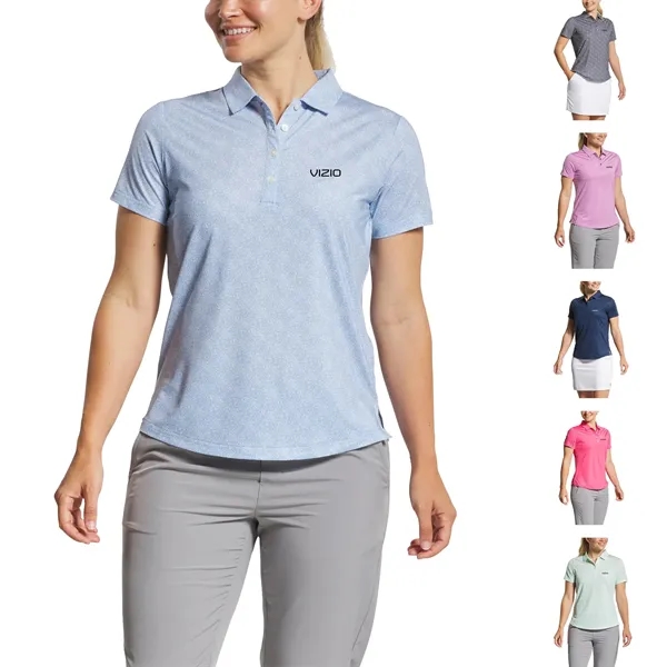 FootJoy Women's Speckle Short Sleeve Print Shirt