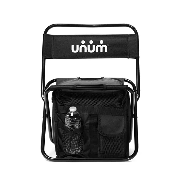 Folding Chair with 24 Can Cooler Bag & Pockets - Folding Chair with 24 Can Cooler Bag & Pockets - Image 5 of 14
