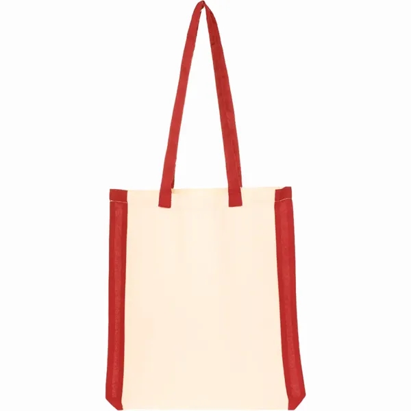 Side Stripes Cotton Tote Bag - Side Stripes Cotton Tote Bag - Image 2 of 2