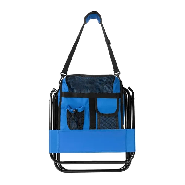 Folding Chair with 24 Can Cooler Bag & Pockets - Folding Chair with 24 Can Cooler Bag & Pockets - Image 7 of 14
