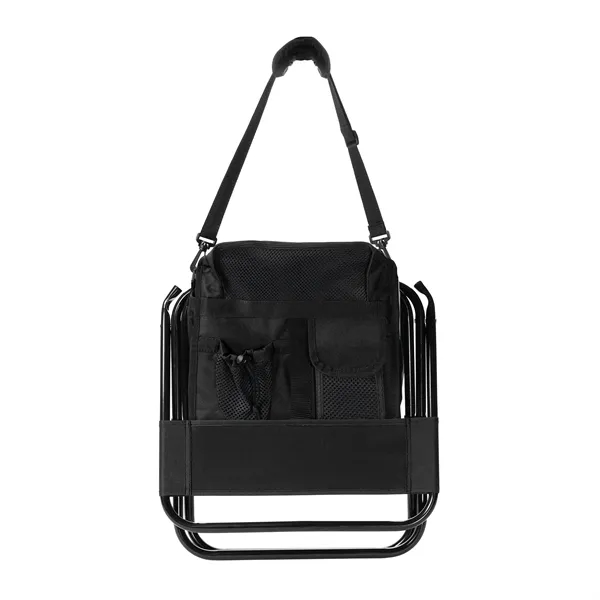 Folding Chair with 24 Can Cooler Bag & Pockets - Folding Chair with 24 Can Cooler Bag & Pockets - Image 8 of 14