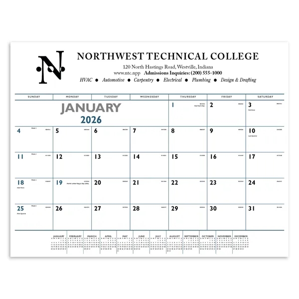 Triumph® Calendars Blue & Black Desk Pad - Triumph® Calendars Blue & Black Desk Pad - Image 0 of 0
