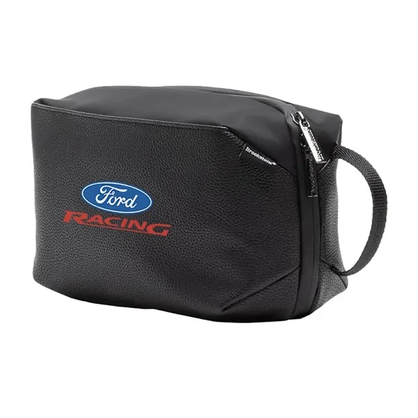 Custom Brookstone Compact Toiletry Kit Vegan Leather Travel Bag