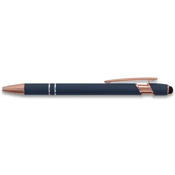 Soft Touch Rose Gold Trim Metal Pens - Soft Touch Rose Gold Trim Metal Pens - Image 2 of 3