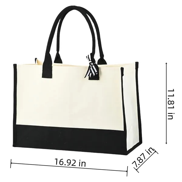 Elegant Canvas Tote Womens Shoulder Bags Single Strap - Elegant Canvas Tote Womens Shoulder Bags Single Strap - Image 1 of 2