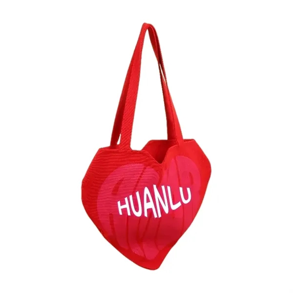 Red Heart Tote with Handles - Red Heart Tote with Handles - Image 2 of 4