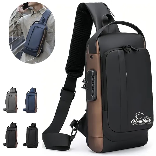 Anti Theft Fanny Pack Crossbody  Sling Bags With Lock - Anti Theft Fanny Pack Crossbody  Sling Bags With Lock - Image 0 of 4